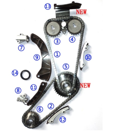MOTOR ZINCIR TAKIMI 13 PARÇA